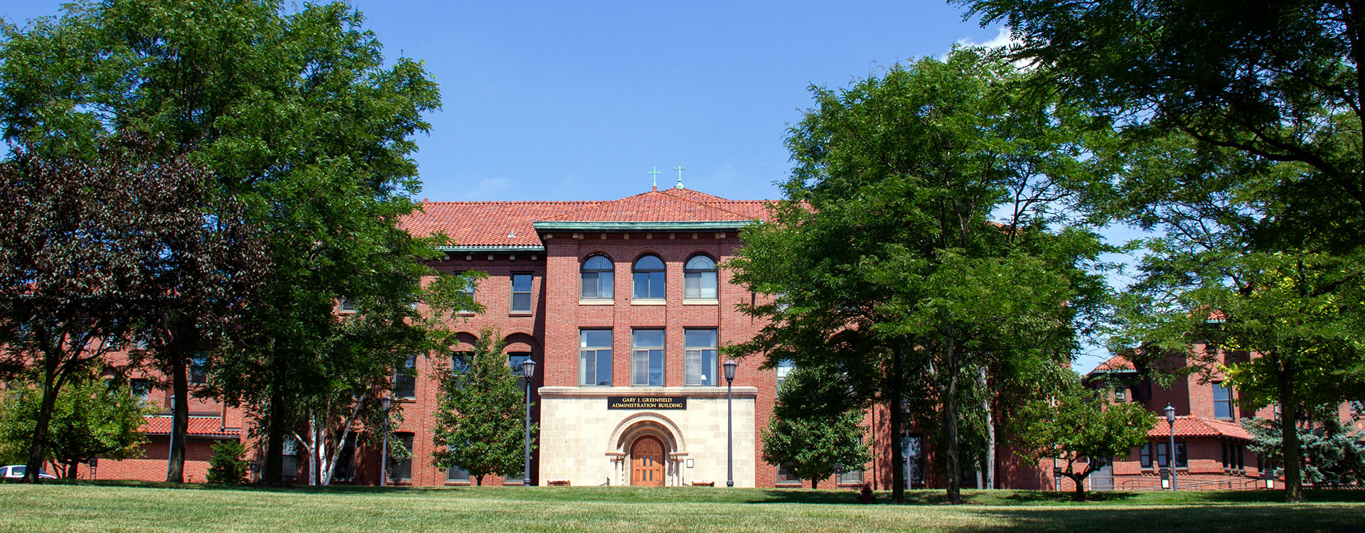 Exterior of Greenfield Administration Building